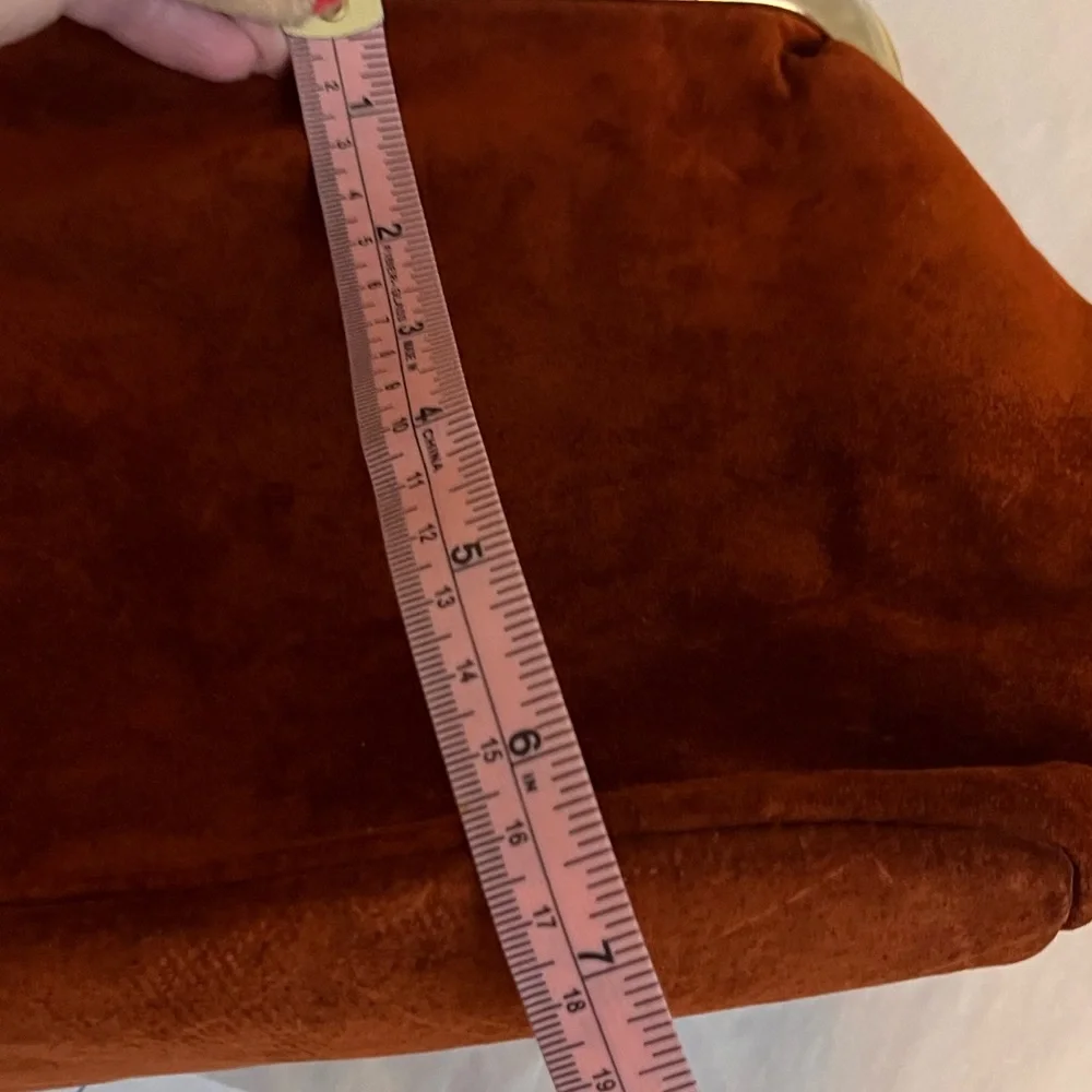 Kisslock purse Daniela sweet rust orange Italian crossbody clutch bag